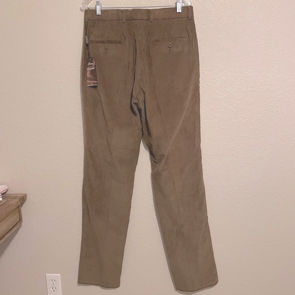 NWT Linea Naturale Men’s Giuseppe 100% Cotton Brown Corduroy Pants Size 32 - Picture 2 of 9
